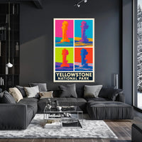 Yellowstone National Park Colorful Eruptions Poster PosterGoat