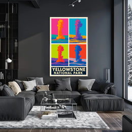 Yellowstone National Park Colorful Eruptions Poster PosterGoat