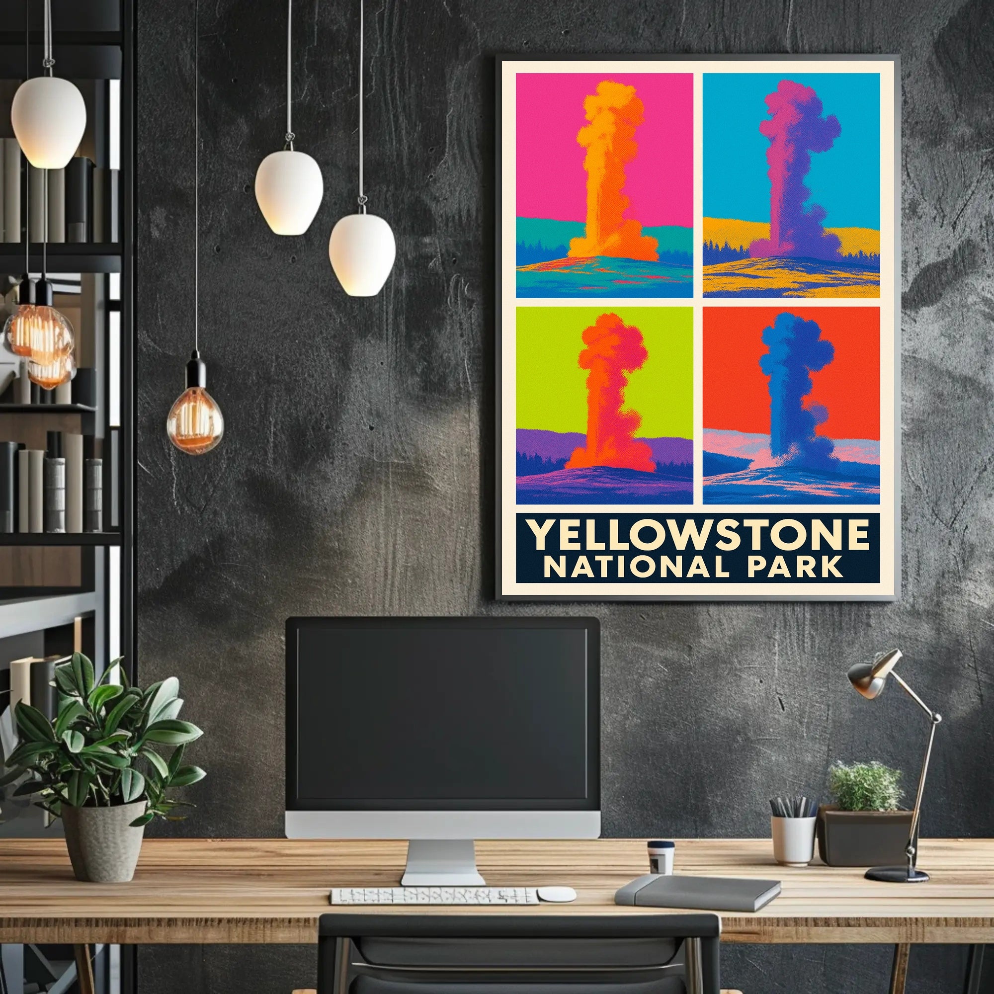 Yellowstone National Park Colorful Eruptions Poster PosterGoat