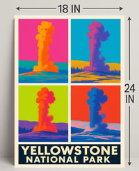 Yellowstone National Park Colorful Eruptions Poster PosterGoat