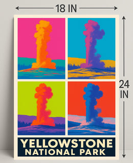 Yellowstone National Park Colorful Eruptions Poster PosterGoat