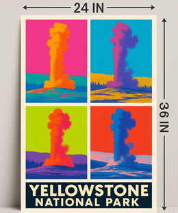 Yellowstone National Park Colorful Eruptions Poster PosterGoat
