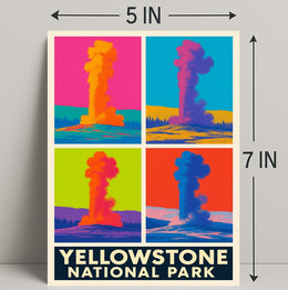 Yellowstone National Park Colorful Eruptions Poster PosterGoat