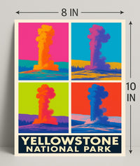 Yellowstone National Park Colorful Eruptions Poster PosterGoat