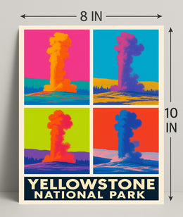 Yellowstone National Park Colorful Eruptions Poster PosterGoat