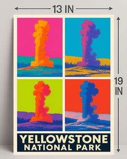 Yellowstone National Park Colorful Eruptions Poster PosterGoat