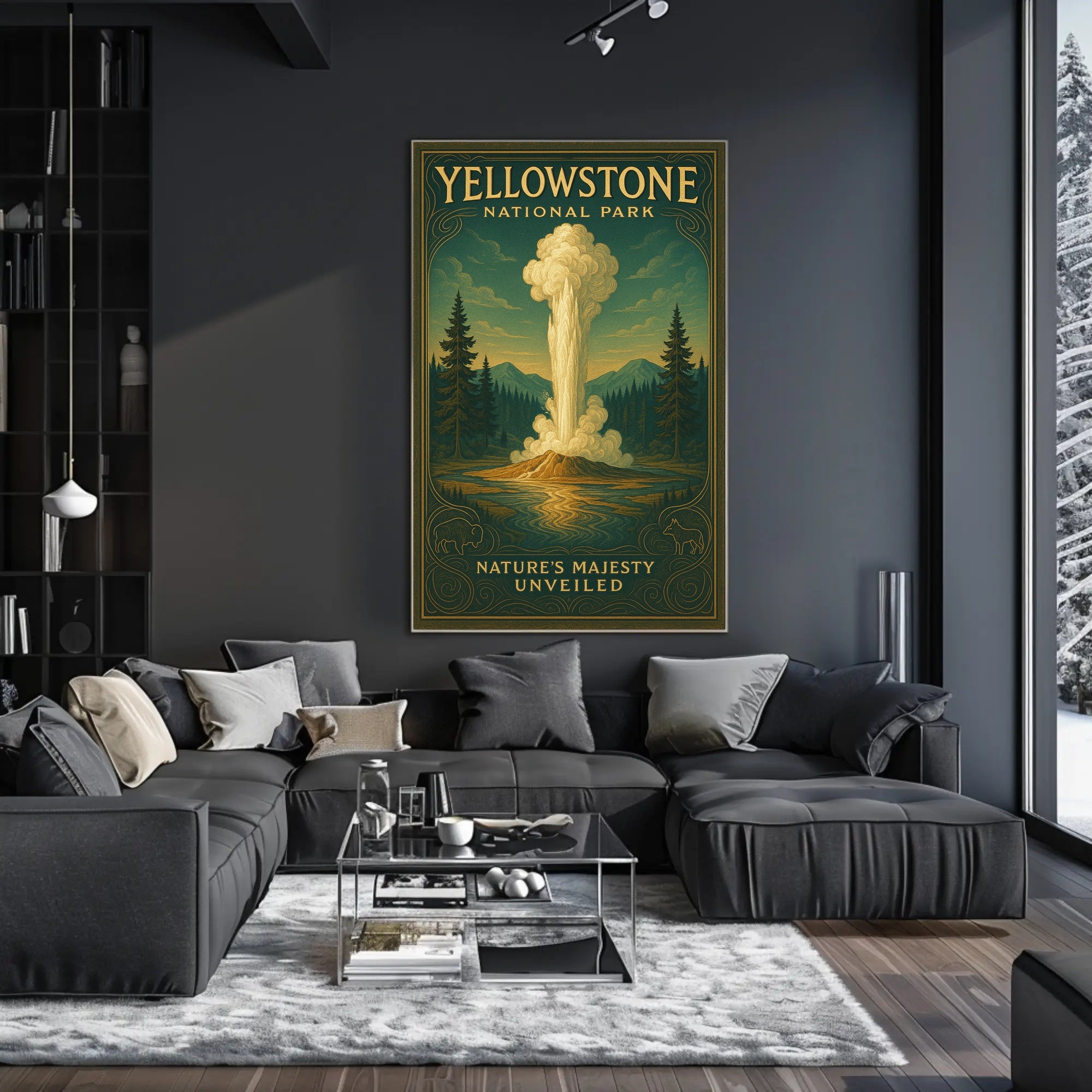 Yellowstone National Park Natures Majesty Unveiled Poster PosterGoat