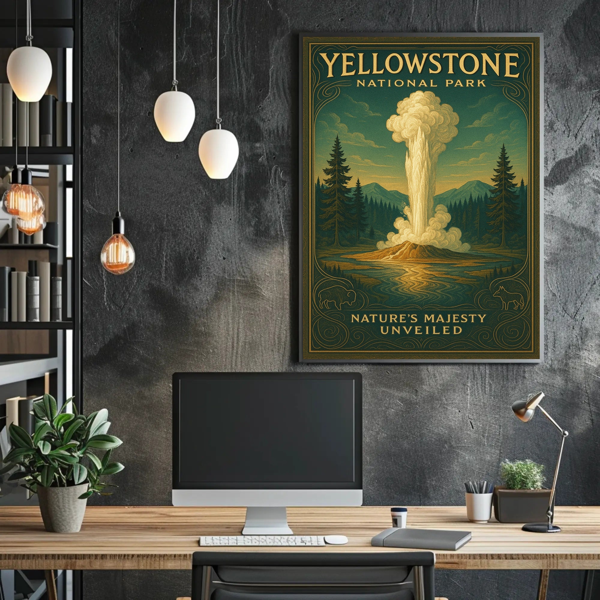 Yellowstone National Park Natures Majesty Unveiled Poster PosterGoat