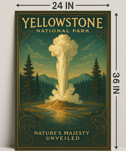 Yellowstone National Park Natures Majesty Unveiled Poster PosterGoat