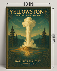 Yellowstone National Park Natures Majesty Unveiled Poster PosterGoat