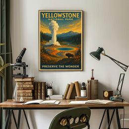 Yellowstone National Park Preserve the Wonder Poster PosterGoat