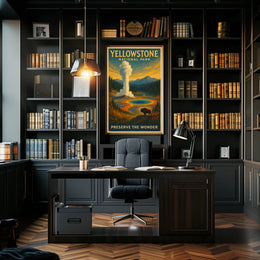 Yellowstone National Park Preserve the Wonder Poster PosterGoat