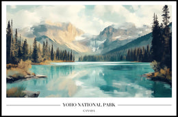 Yoho National Park Serene Landscape Travel Poster PosterGoat