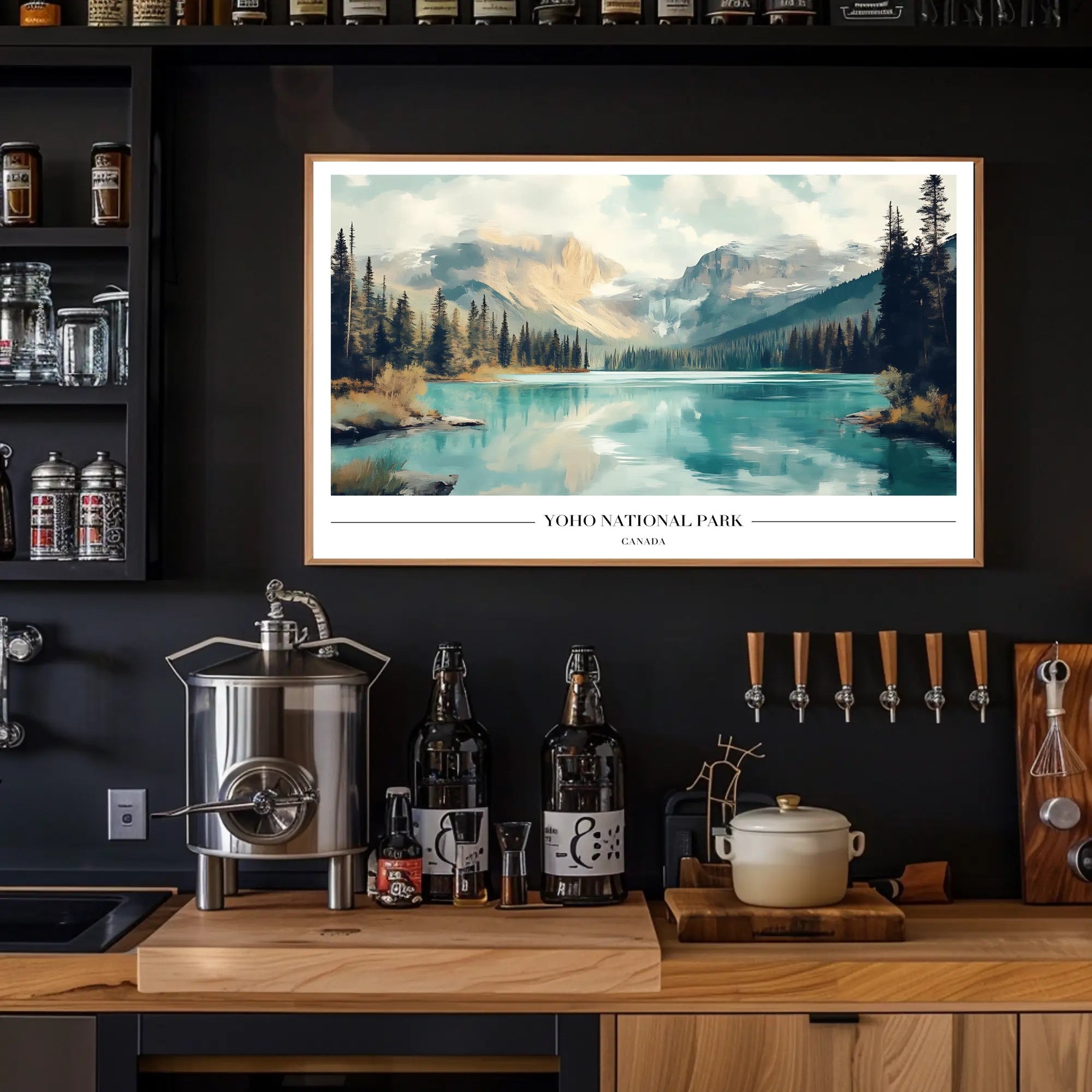 Yoho National Park Serene Landscape Travel Poster PosterGoat
