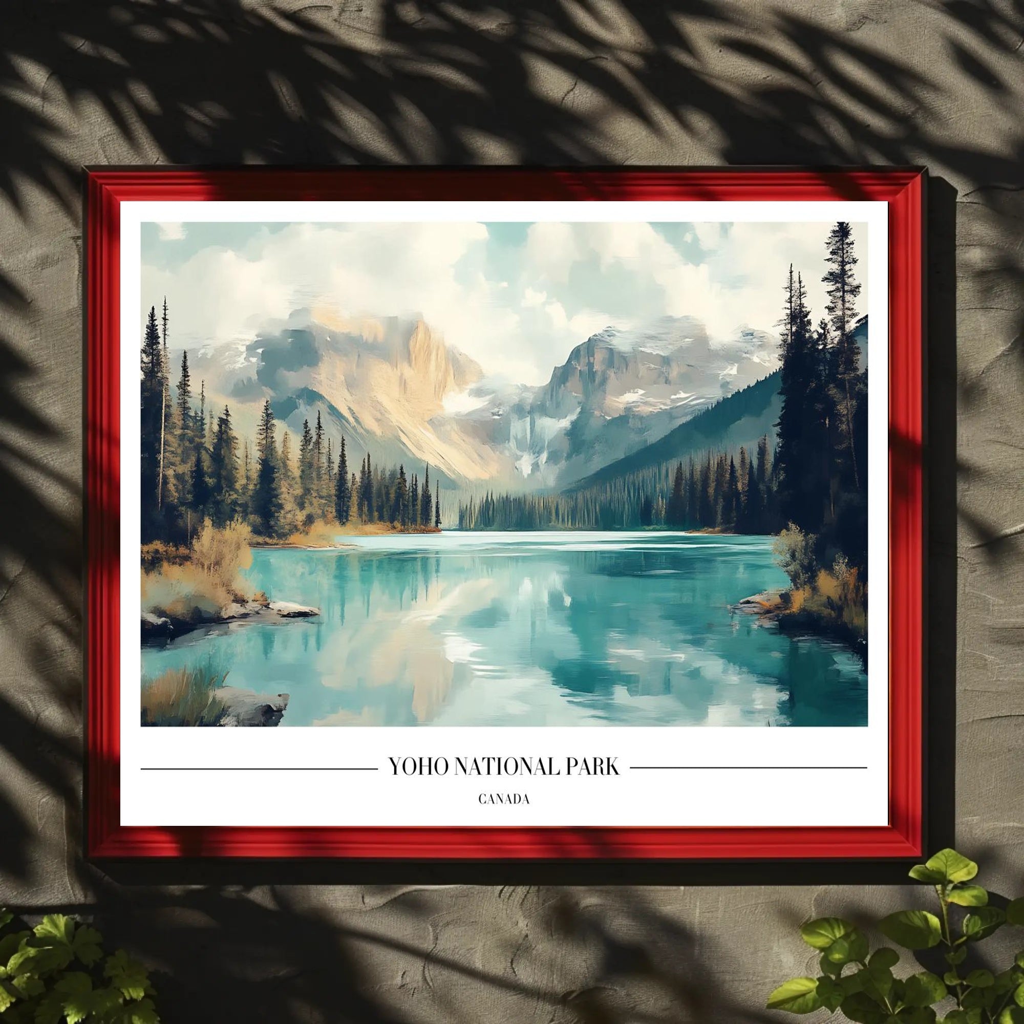 Yoho National Park Serene Landscape Travel Poster PosterGoat