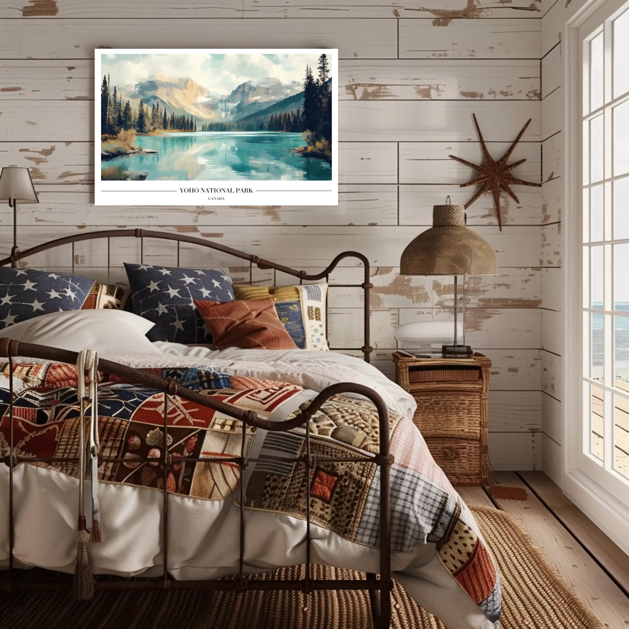 Yoho National Park Serene Landscape Travel Poster PosterGoat