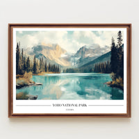 Yoho National Park Serene Landscape Travel Poster PosterGoat
