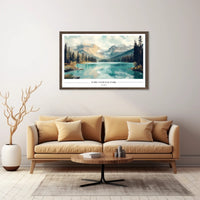 Yoho National Park Serene Landscape Travel Poster PosterGoat