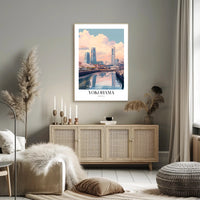 Yokohama Skyscrapers Waterfront Cityscape Urban or Cityscape Poster PosterGoat