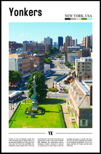 Yonkers Urban Cityscape Modern Travel Poster PosterGoat