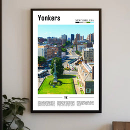 Yonkers Urban Cityscape Modern Travel Poster PosterGoat