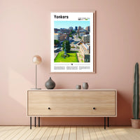 Yonkers Urban Cityscape Modern Travel Poster PosterGoat