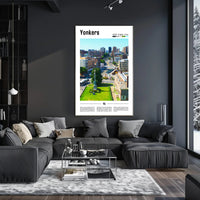 Yonkers Urban Cityscape Modern Travel Poster PosterGoat