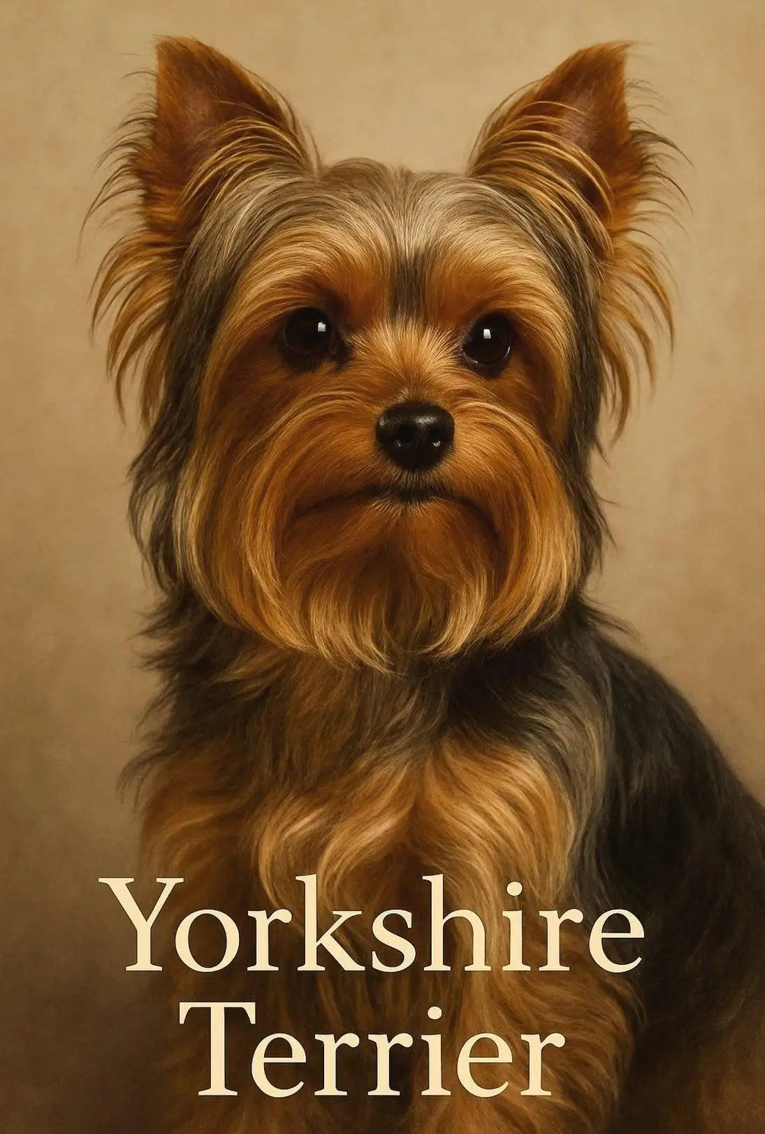 Yorkshire Terrier Elegance in Realistic Dog Breed Poster PosterGoat