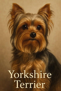 Yorkshire Terrier Elegance in Realistic Dog Breed Poster PosterGoat