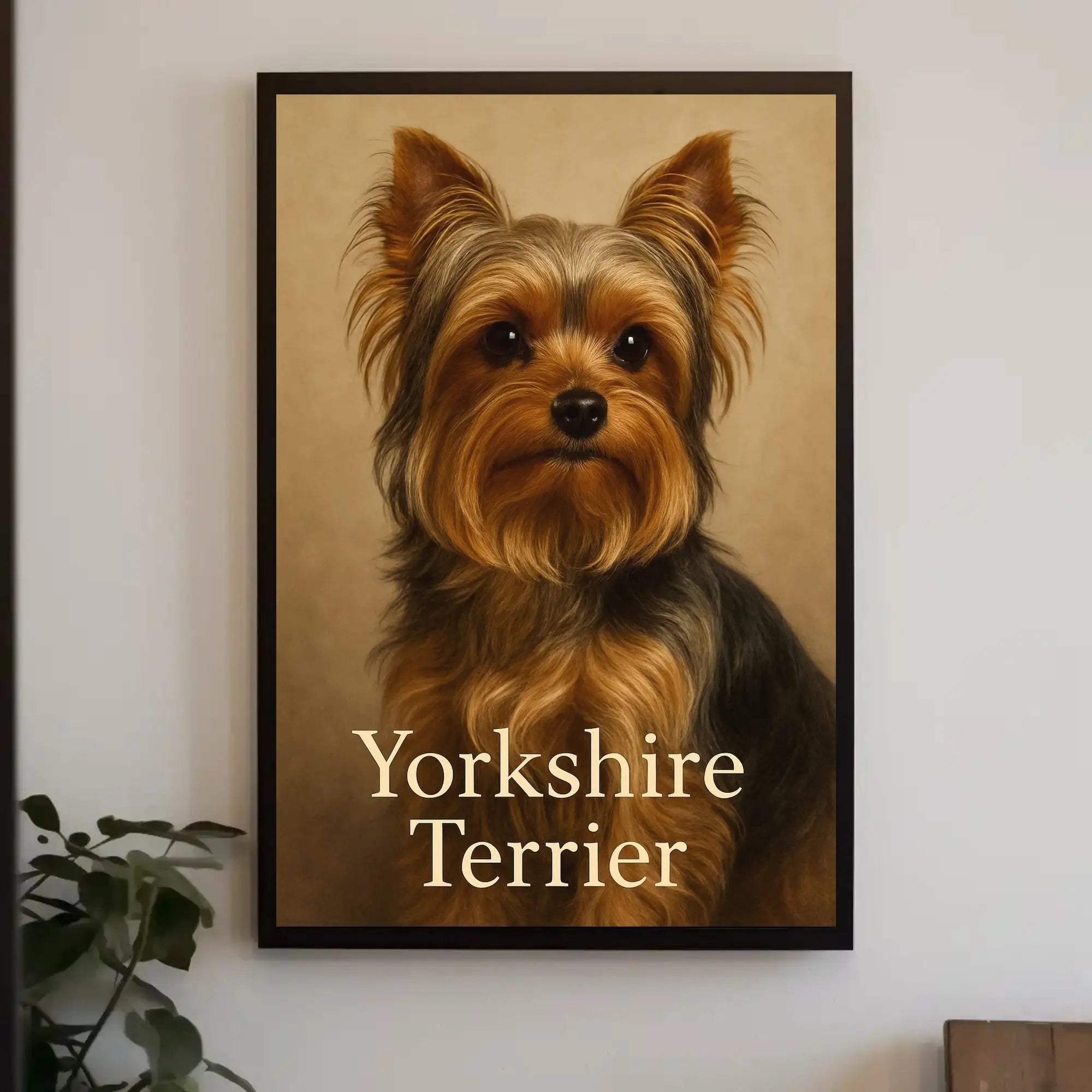 Yorkshire Terrier Elegance in Realistic Dog Breed Poster PosterGoat