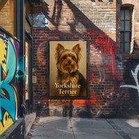 Yorkshire Terrier Elegance in Realistic Dog Breed Poster PosterGoat