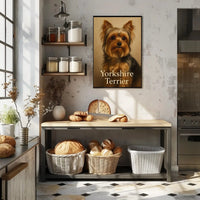Yorkshire Terrier Elegance in Realistic Dog Breed Poster PosterGoat