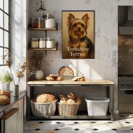 Yorkshire Terrier Elegance in Realistic Dog Breed Poster PosterGoat