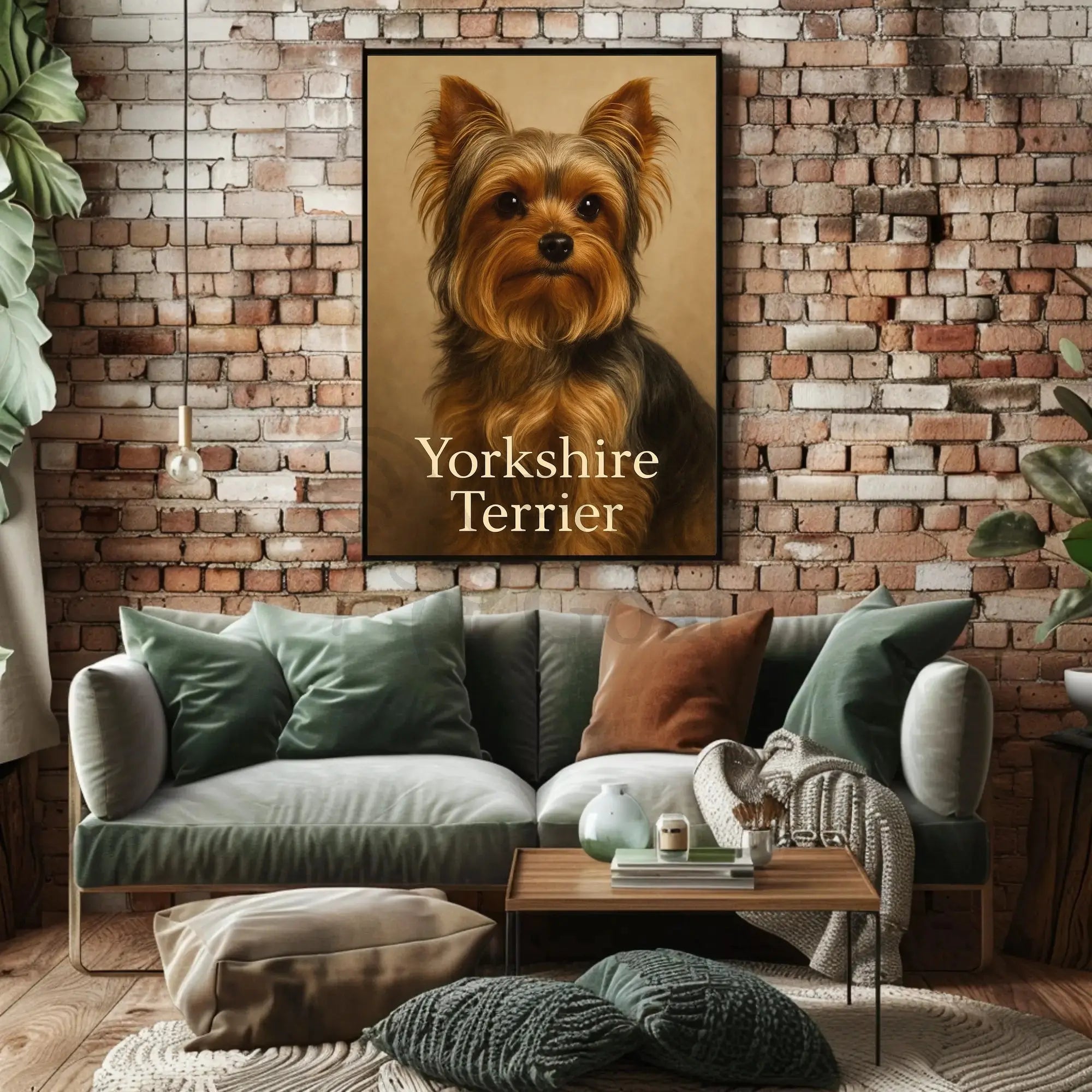 Yorkshire Terrier Elegance in Realistic Dog Breed Poster PosterGoat