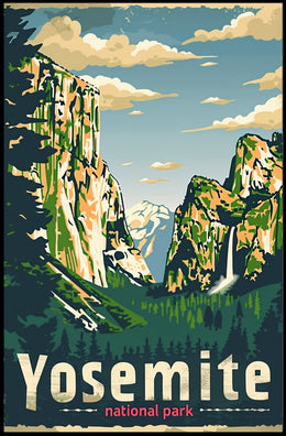 Yosemite National Park Retro Travel Adventure Poster PosterGoat