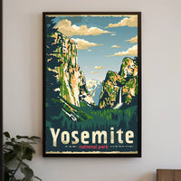 Yosemite National Park Retro Travel Adventure Poster PosterGoat
