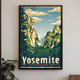 Yosemite National Park Retro Travel Adventure Poster PosterGoat