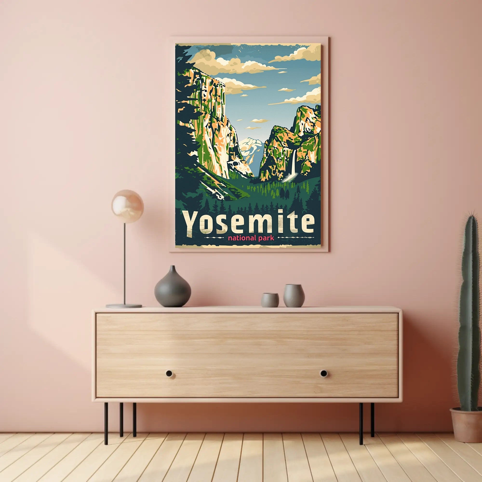 Yosemite National Park Retro Travel Adventure Poster PosterGoat