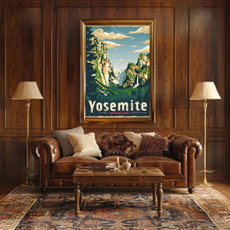 Yosemite National Park Retro Travel Adventure Poster PosterGoat
