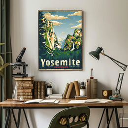 Yosemite National Park Retro Travel Adventure Poster PosterGoat