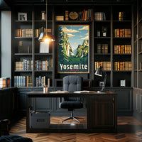 Yosemite National Park Retro Travel Adventure Poster PosterGoat