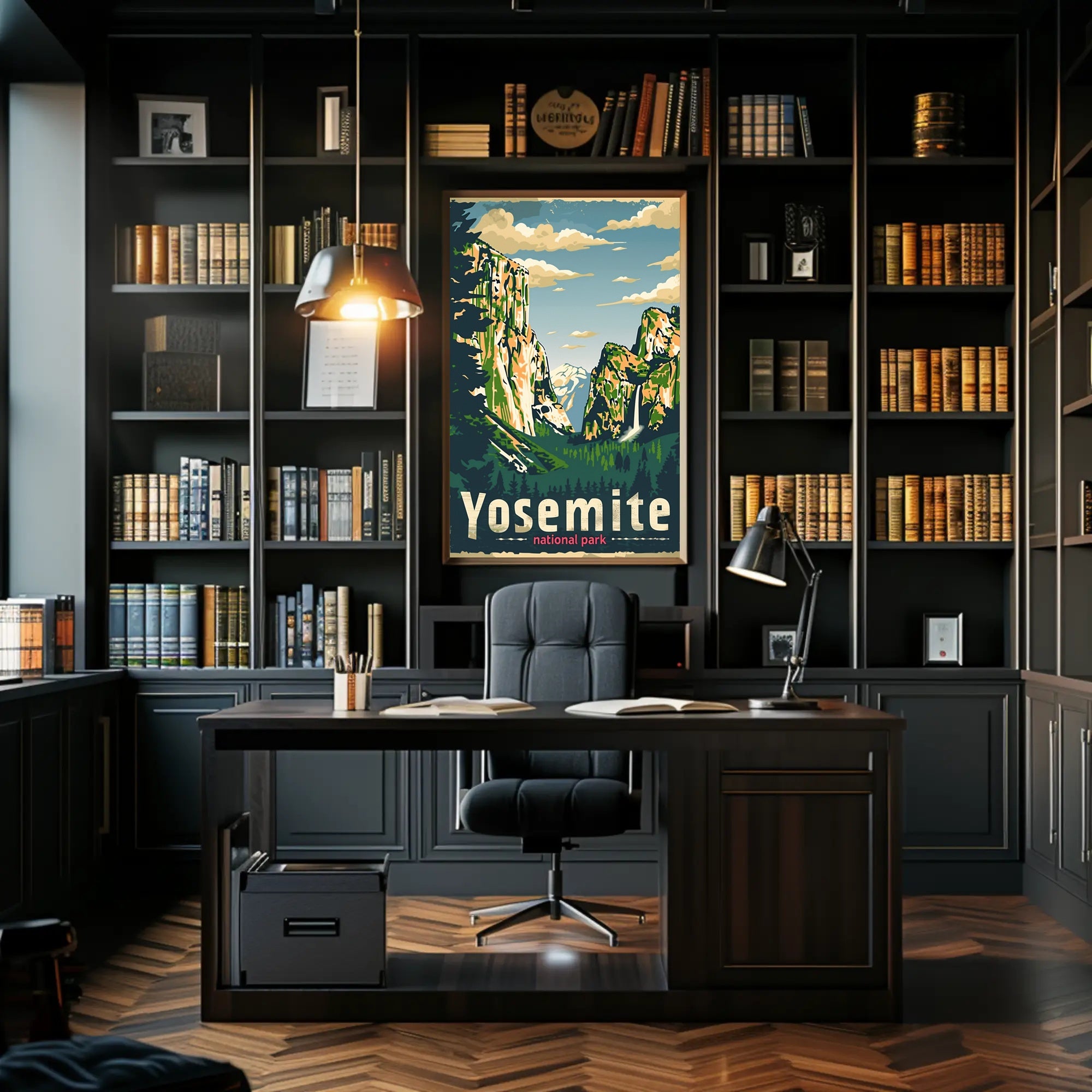 Yosemite National Park Retro Travel Adventure Poster PosterGoat