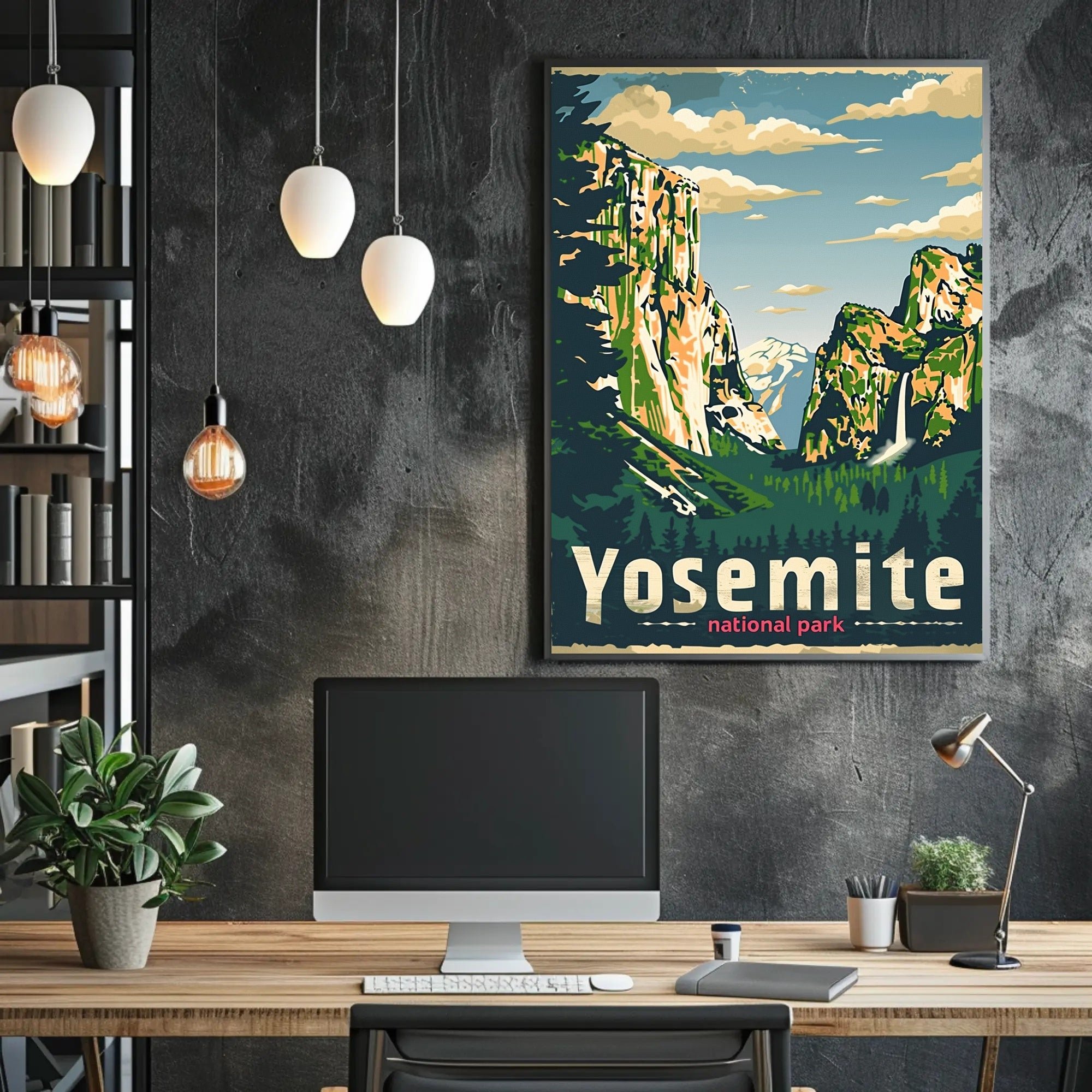 Yosemite National Park Retro Travel Adventure Poster PosterGoat