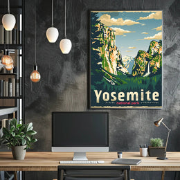 Yosemite National Park Retro Travel Adventure Poster PosterGoat
