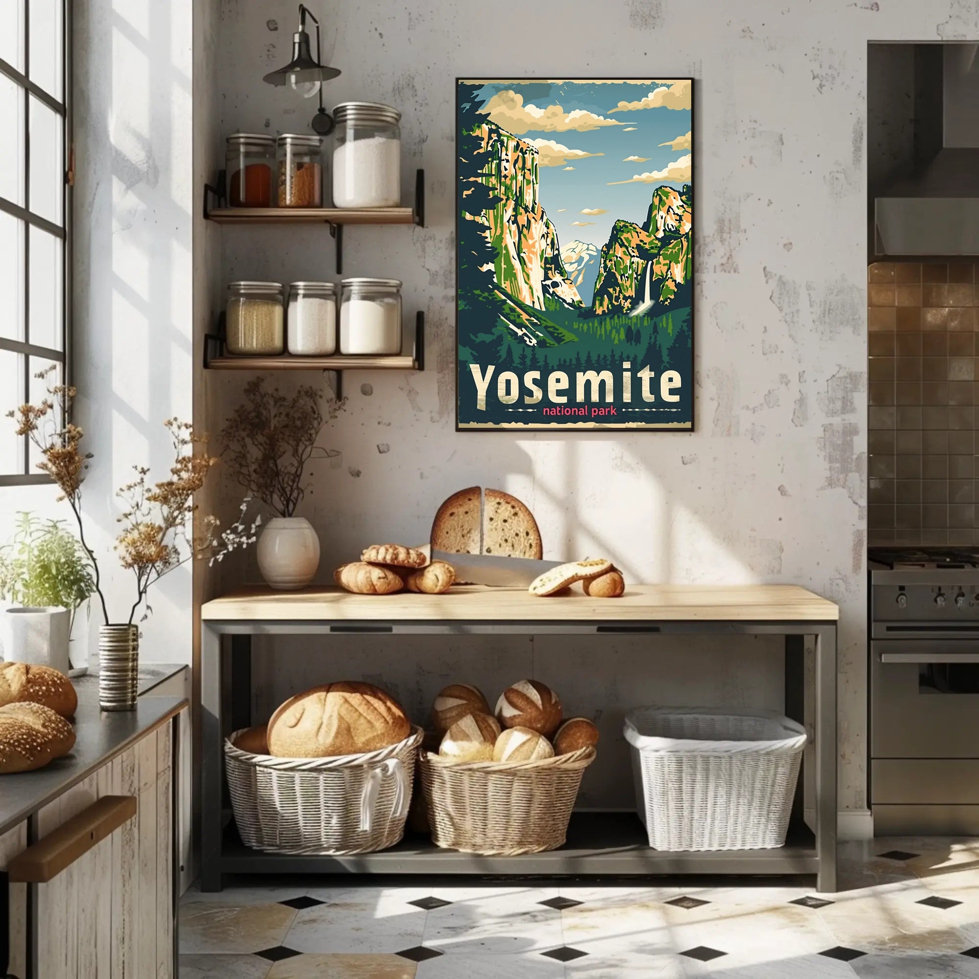 Yosemite National Park Retro Travel Adventure Poster PosterGoat