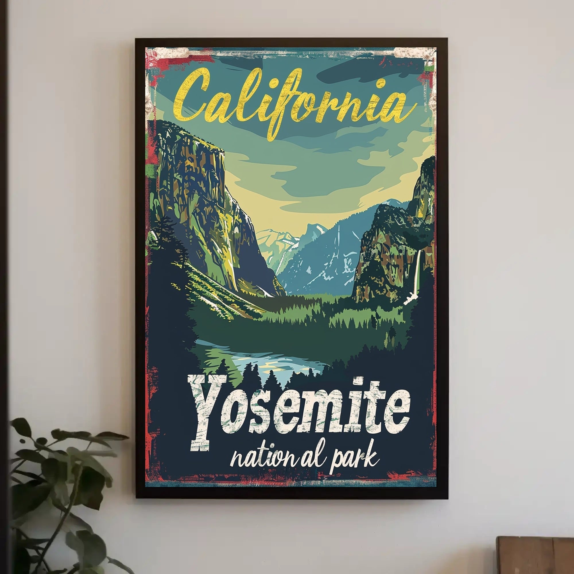Yosemite National Park Vintage Adventure Travel Poster PosterGoat