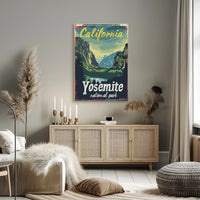 Yosemite National Park Vintage Adventure Travel Poster PosterGoat