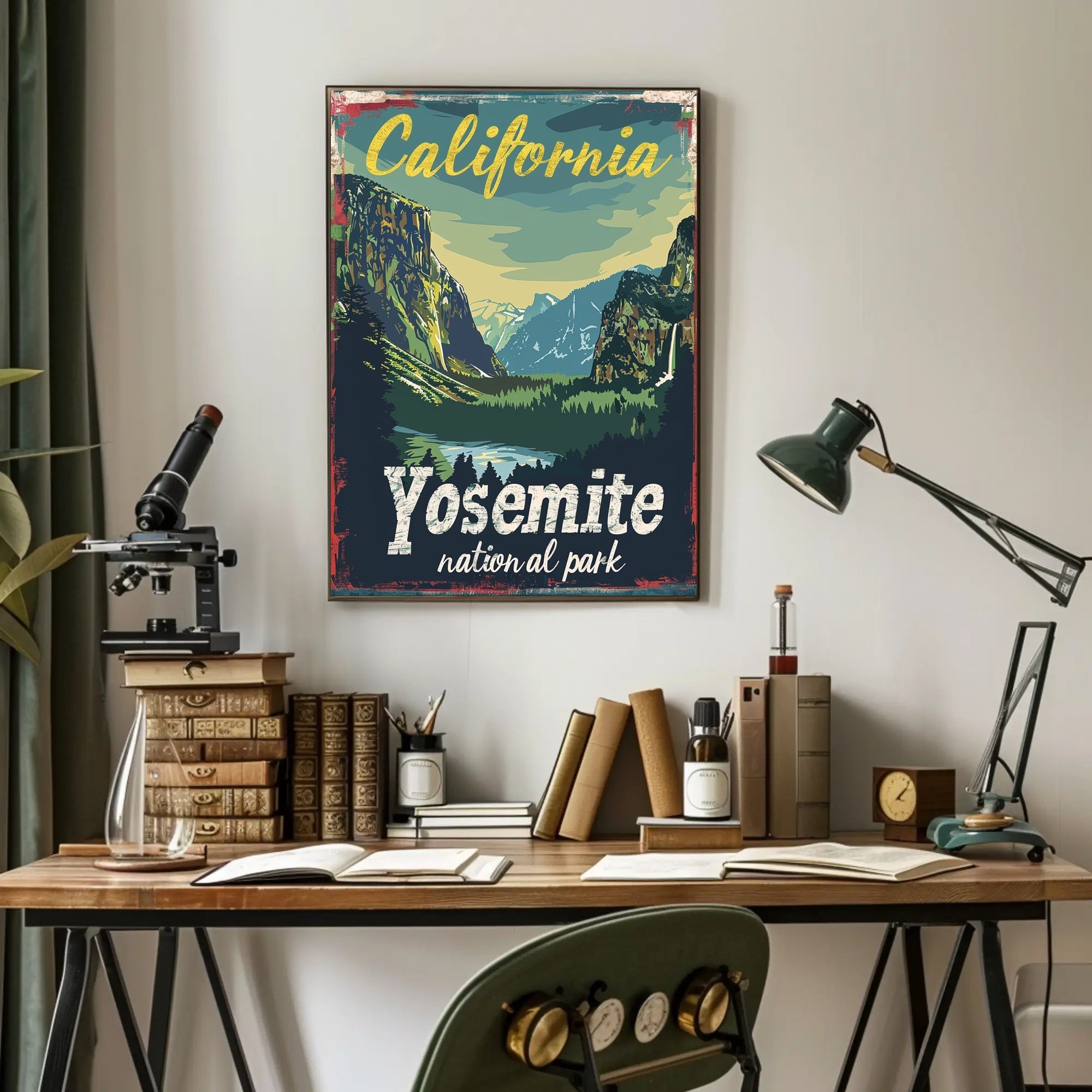 Yosemite National Park Vintage Adventure Travel Poster PosterGoat