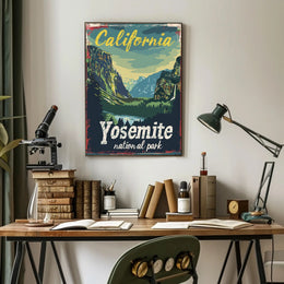 Yosemite National Park Vintage Adventure Travel Poster PosterGoat