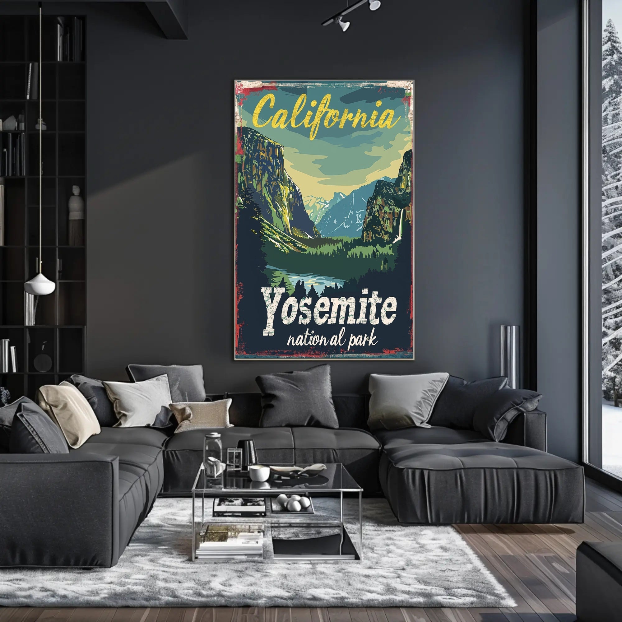 Yosemite National Park Vintage Adventure Travel Poster PosterGoat